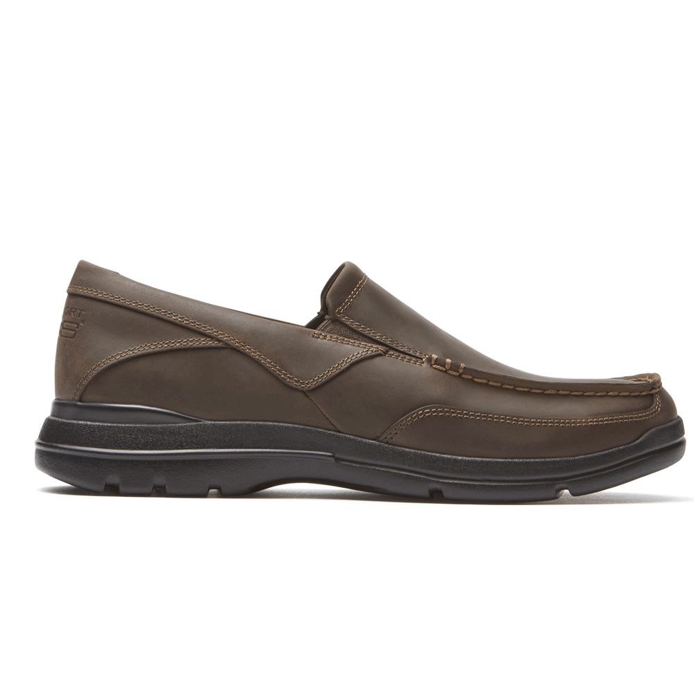 Rockport Canada Junction Point - Mens Slip-Ons Chocolate (QHG793860)